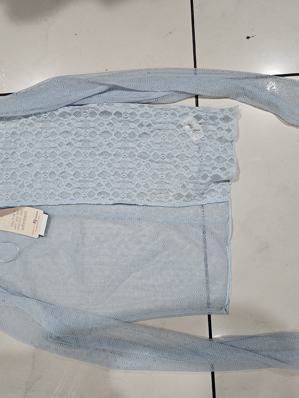 Light Blue Lace Women's Jeans Cover-Up